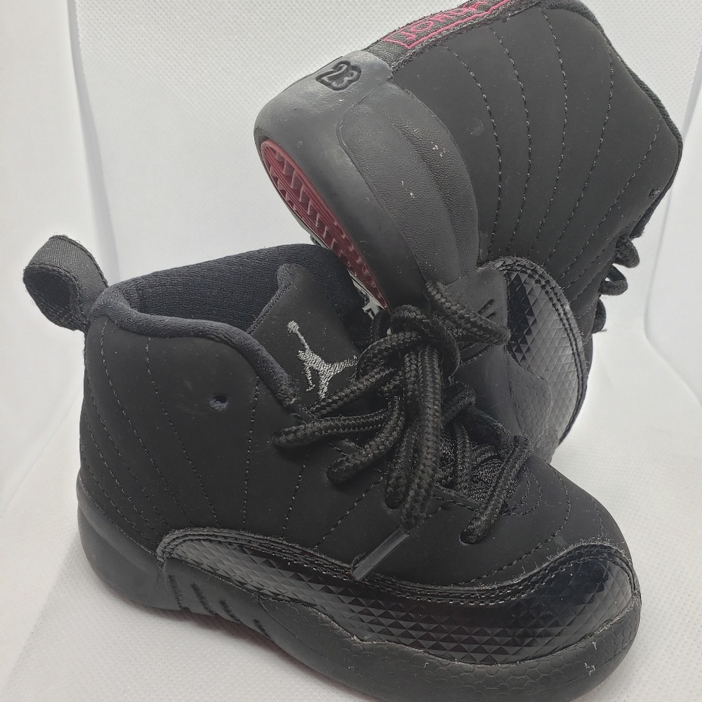 Retro Jordan 12 Black &Pink Toddler Sneaker
